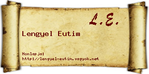 Lengyel Eutim névjegykártya